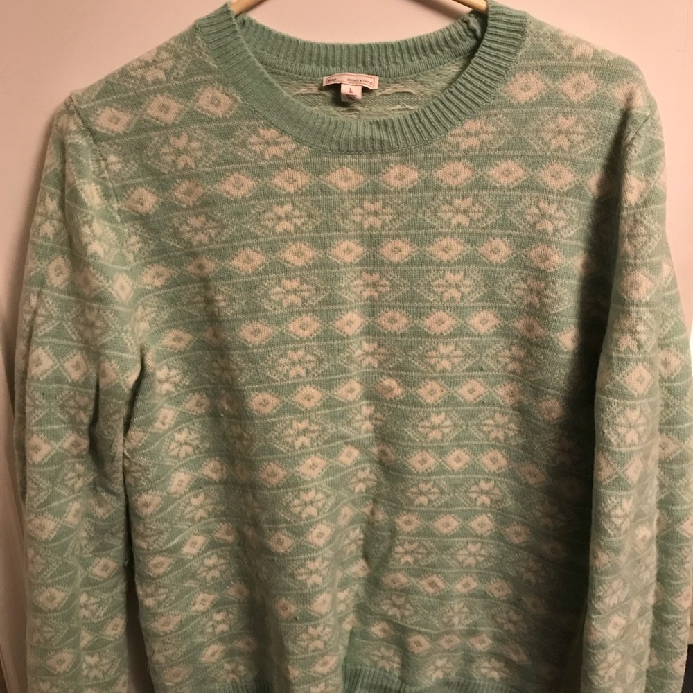 Gap wool-blend sweater in mint, size large tall